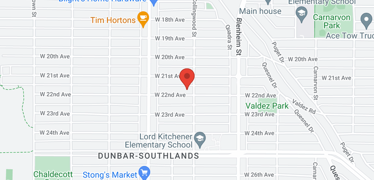 map of 3515 W 22ND AVENUE